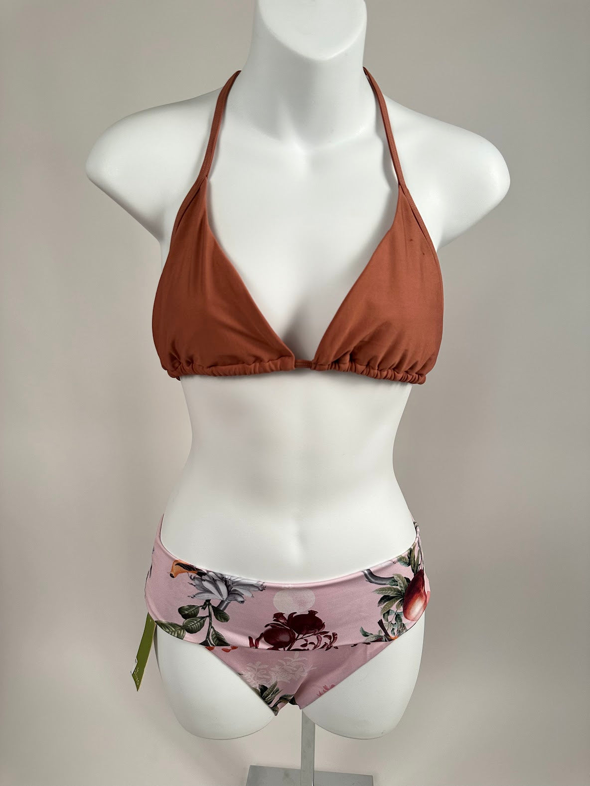 Bikini Copper / Pink flowers