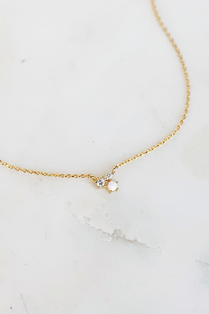 Tiny Cluster Necklace - Gold